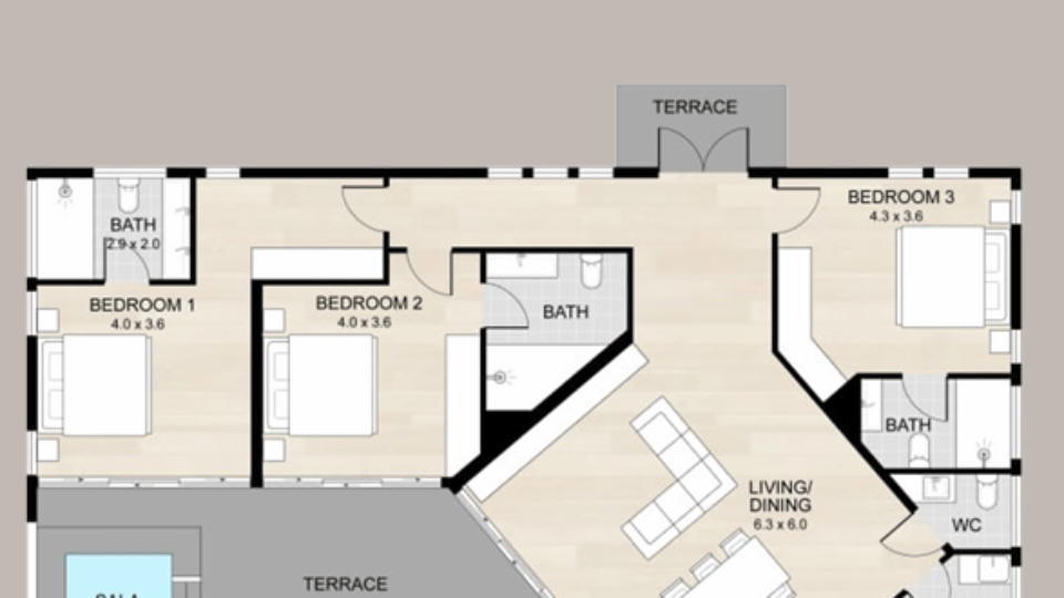 plan for villa 1 story