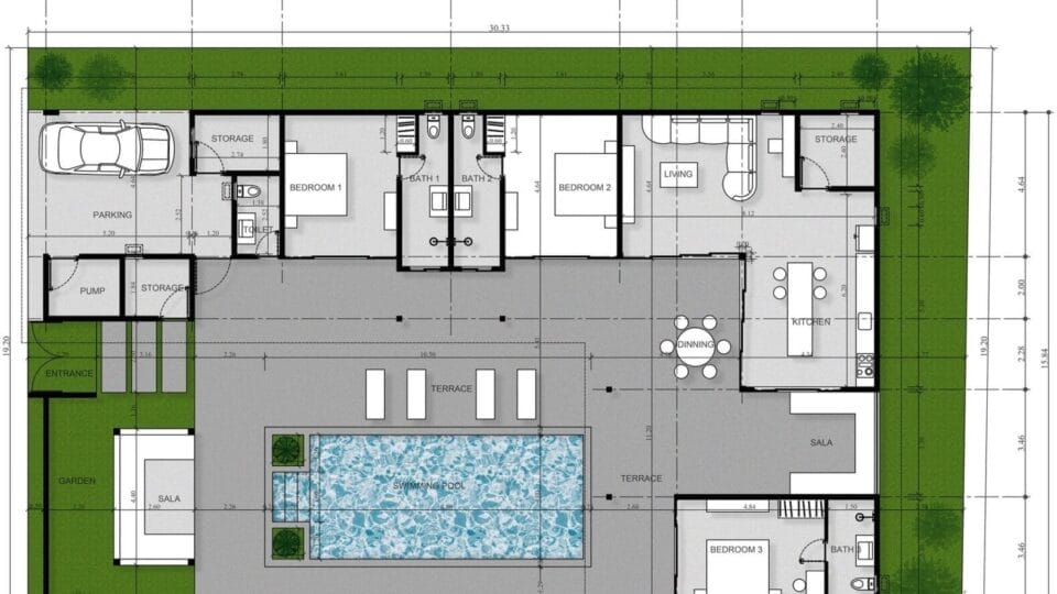 The Villas 3 Bedroom Cut
