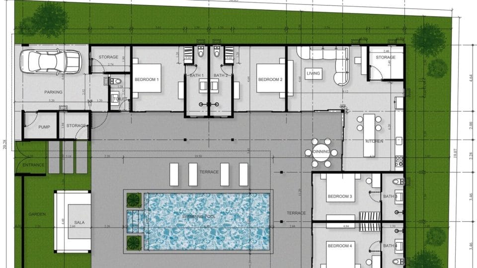 The Villas 4 Bedroom Cut